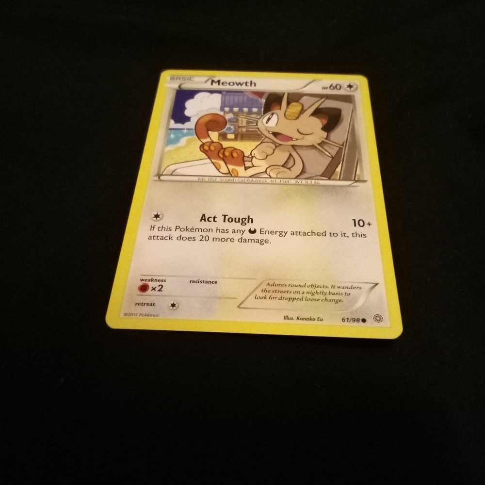 Pokemon Meowth 61/98  Common Ancient Origins Non Holo